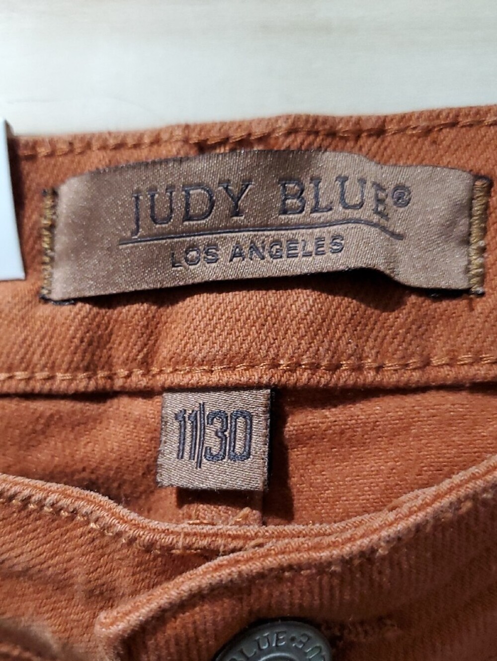 Judy Blue Jeans in Rust Orange High Rise Stretch Casual Fall Autumn Streetwear - Picture 3 of 6